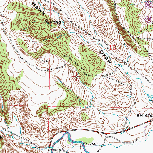 Topographic Map of Kaycee Bentonite Corporation Number Seventy-four Mine, WY