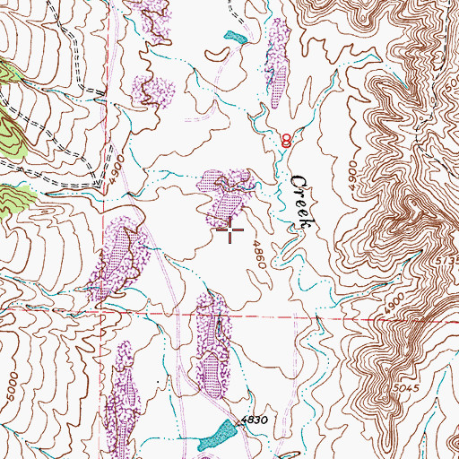 Topographic Map of Kaycee Bentonite Corporation Number Seventy-five Mine, WY