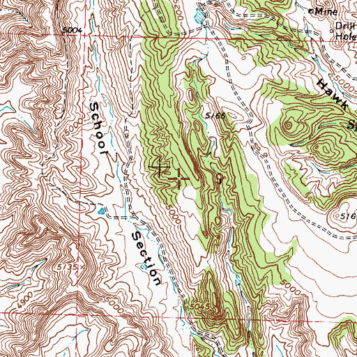 Topographic Map of Kaycee Bentonite Corporation Number Seventy-nine Mine, WY