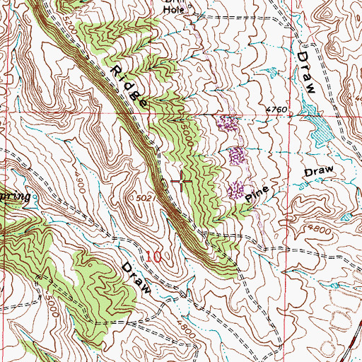 Topographic Map of Kaycee Bentonite Corporation Number Eighty Mine, WY