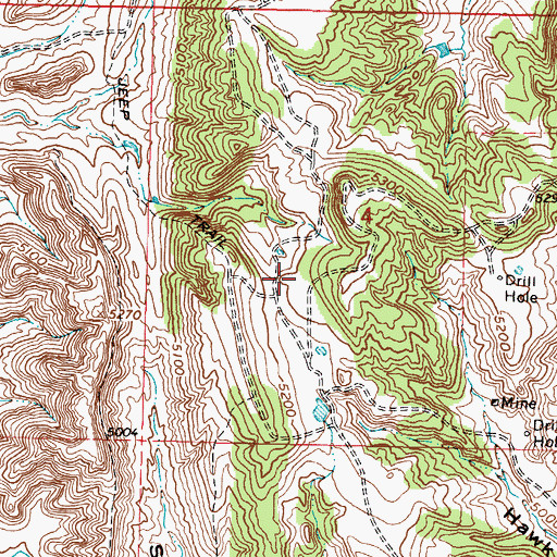 Topographic Map of Kaycee Bentonite Corporation Number Eighty-six Mine, WY