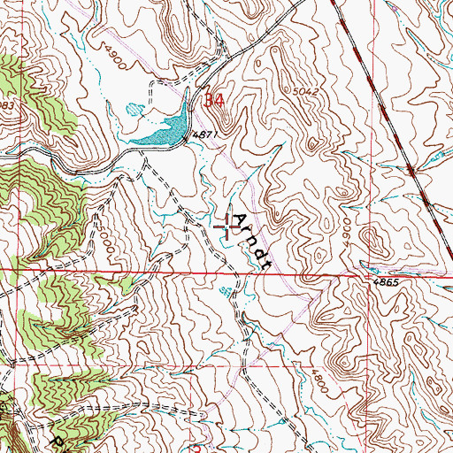 Topographic Map of Kaycee Bentonite Corporation Number Ninety-one Mine, WY