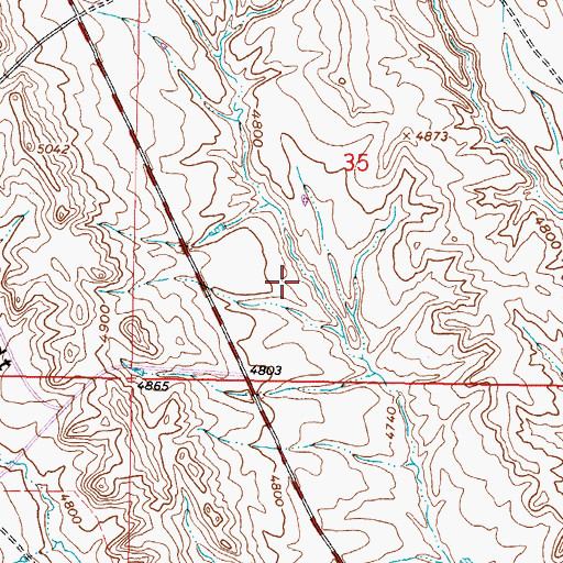 Topographic Map of Kaycee Bentonite Corporation Number Ninety-two Mine, WY