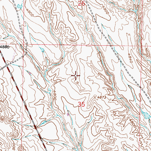 Topographic Map of Kaycee Bentonite Corporation Number Ninety-three Mine, WY