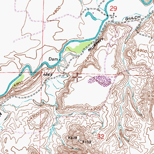 Topographic Map of Keith Pit Number One, WY