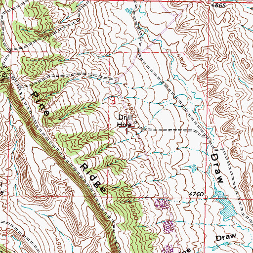 Topographic Map of Taylor Mine, WY