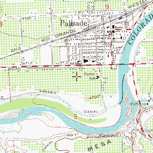 Topographic Map of Taylor School, CO