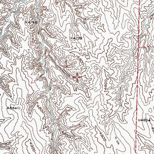 Topographic Map of Jack Christansen Mine, WY