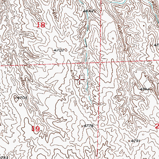 Topographic Map of Jane One Mine, WY