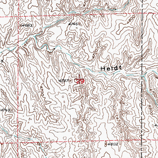 Topographic Map of Ray Claims, WY