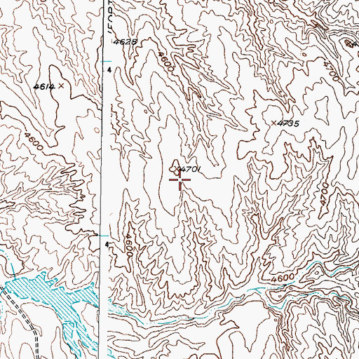 Topographic Map of Sad Sack Six Mine, WY