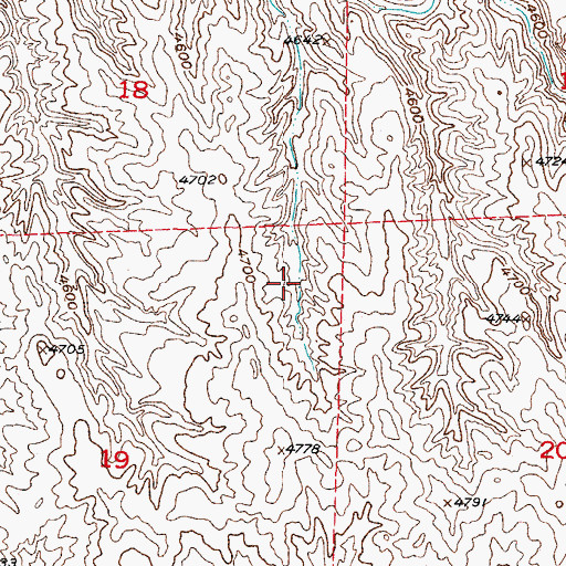 Topographic Map of Opal Claims, WY