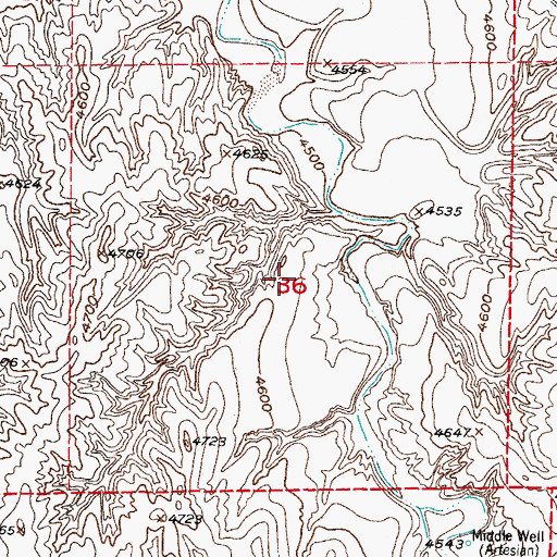 Topographic Map of Charlite Ore Body Mine, WY