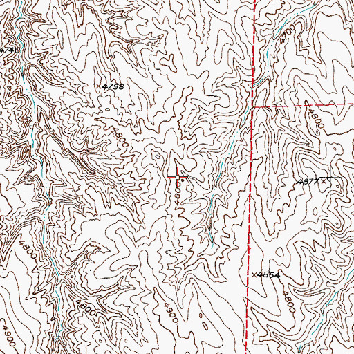 Topographic Map of Christensen Lease Number Two Mine, WY
