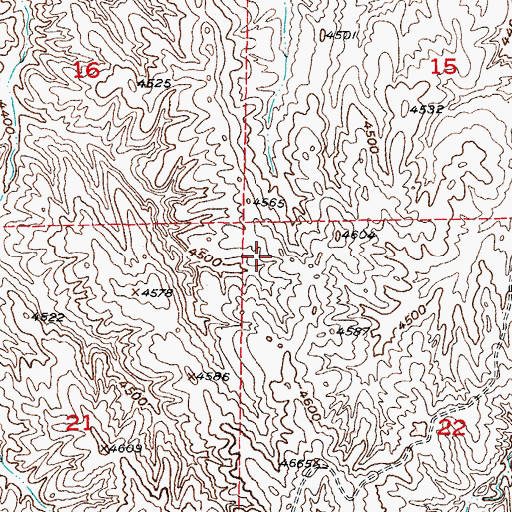 Topographic Map of Christianson Ranch Joint Venture Mine, WY