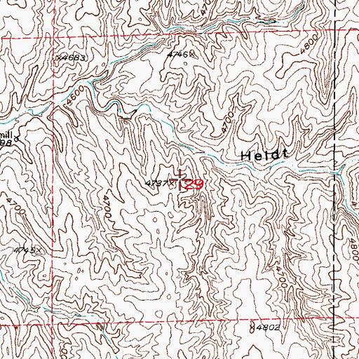 Topographic Map of John Christian Pit, WY