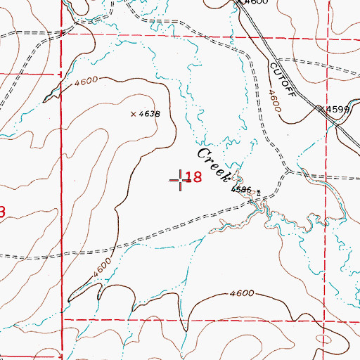 Topographic Map of Campbell Number One Mine, WY