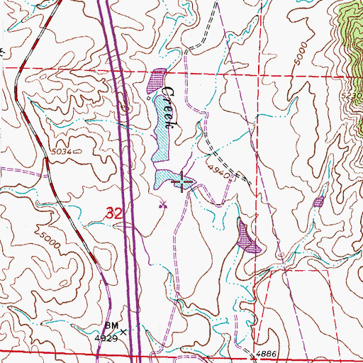 Topographic Map of Ullery Pit Number Three, WY