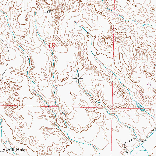 Topographic Map of Cellar Number Four Mine, WY