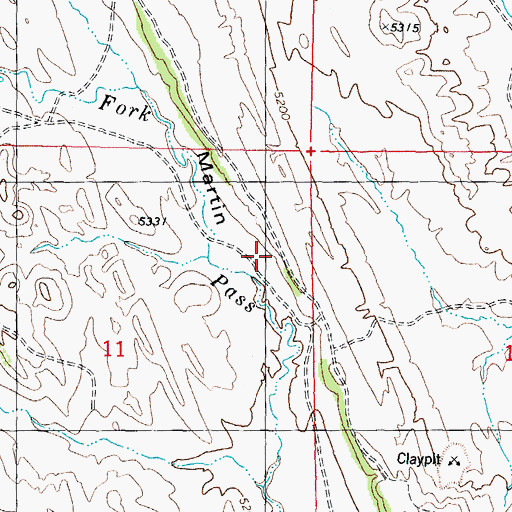 Topographic Map of Slate Ridge Number Five Mine, WY