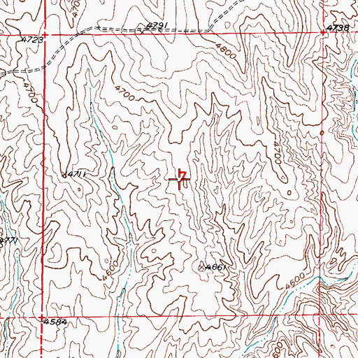 Topographic Map of Craney Draw Mine, WY