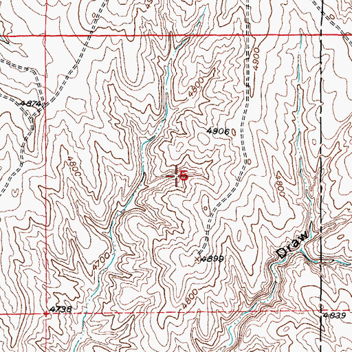 Topographic Map of Forest Group Mine, WY