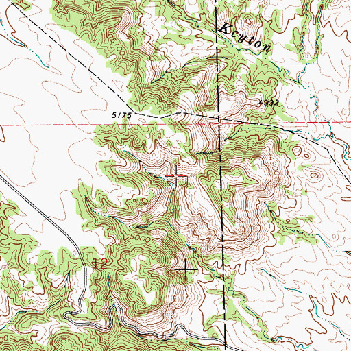 Topographic Map of Underwood Mine Number Two, WY