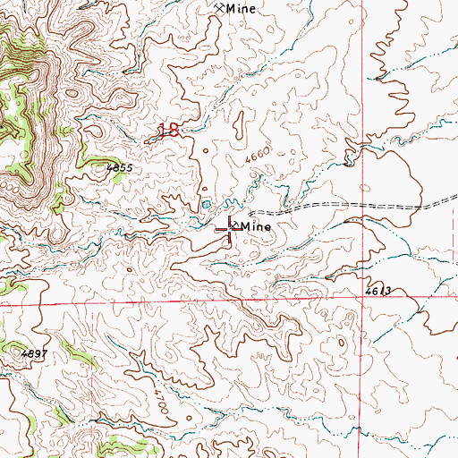 Topographic Map of Cummings Mine, WY