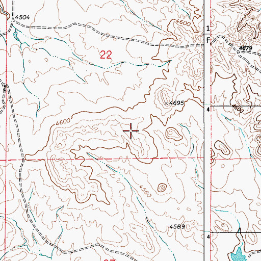 Topographic Map of U.S. Forest Service Number Two Mine, WY