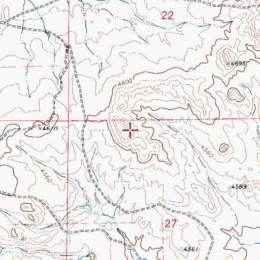 Topographic Map of U.S. Forest Service Number Three Mine, WY