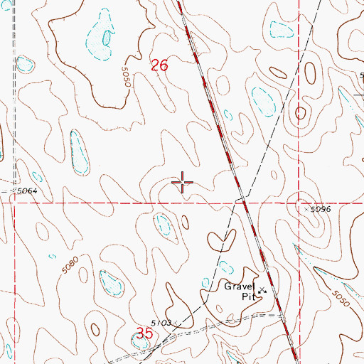 Topographic Map of Reno Creek Project Mine, WY