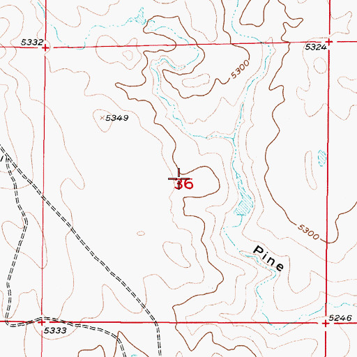 Topographic Map of Moore Ranch Mine, WY
