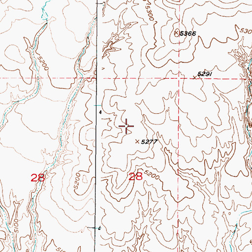 Topographic Map of Betty Number Twelve Mine, WY