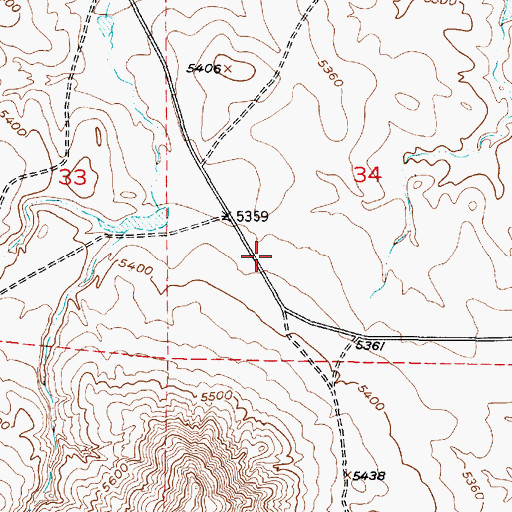 Topographic Map of Campbin and West Mine, WY