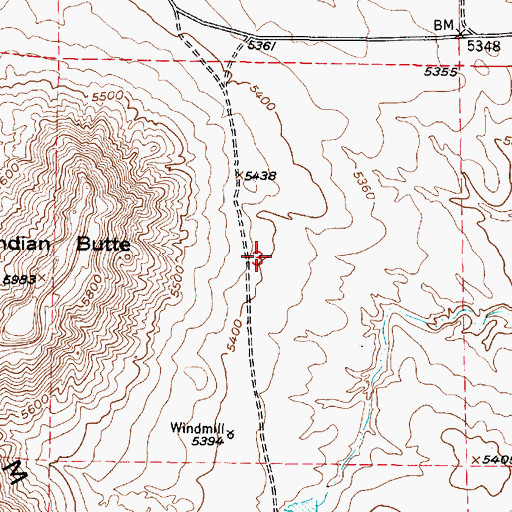 Topographic Map of Syl Del Mine, WY