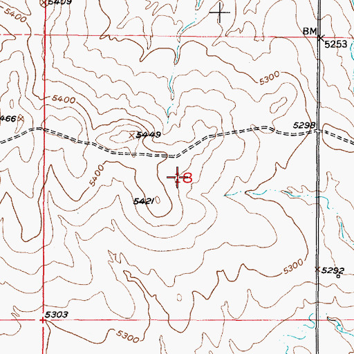Topographic Map of Wyo Roc Mine, WY
