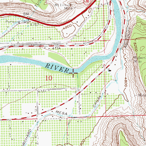 Topographic Map of Watson Creek, CO