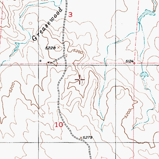 Topographic Map of Black Star Mine, WY