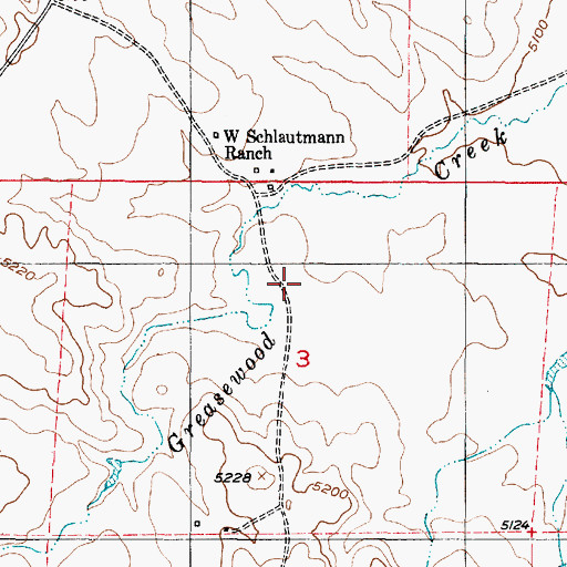 Topographic Map of Blue Star Number One Mine, WY