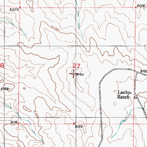 Topographic Map of Jeanette Number One Mine, WY