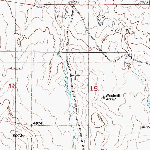 Topographic Map of Little Star Mine, WY