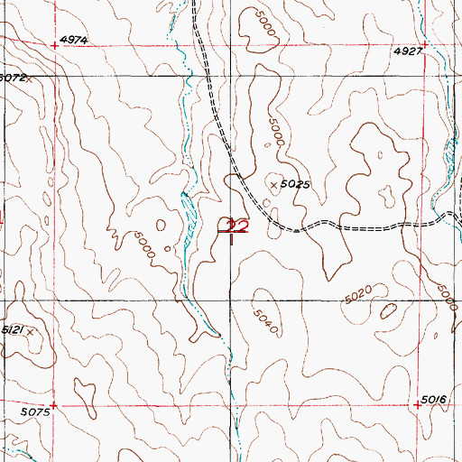 Topographic Map of Mary Mine, WY