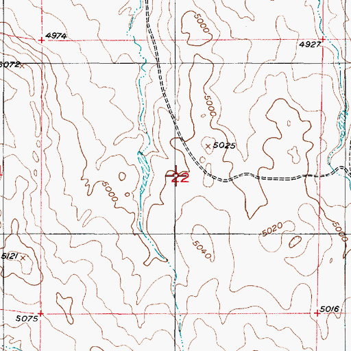 Topographic Map of Queen Number Two Mine, WY