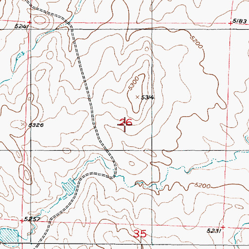 Topographic Map of Van Eugenum Number One Mine, WY
