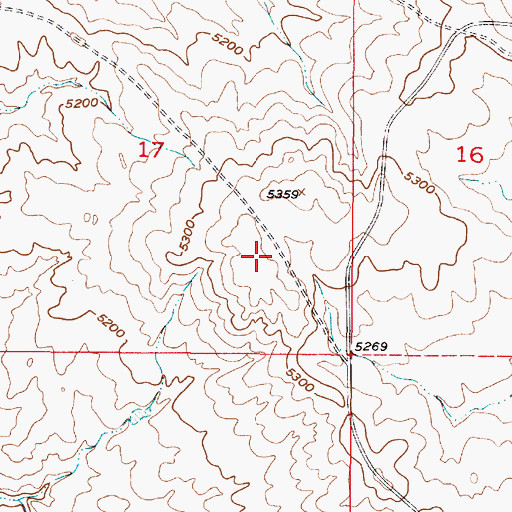 Topographic Map of Camp Number One Claim, WY