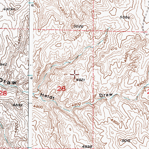Topographic Map of Christensen Brothers Ranch Mine, WY
