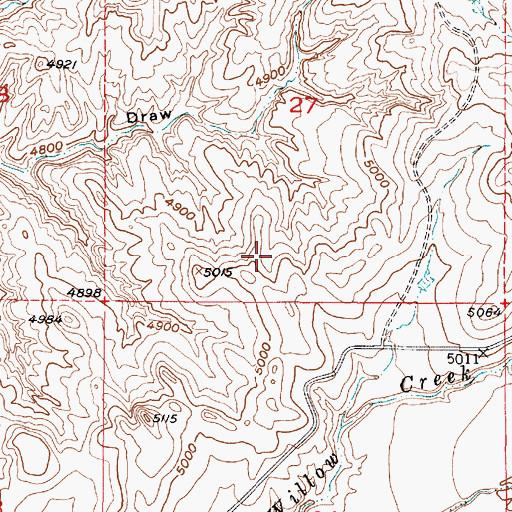 Topographic Map of Kerr-McGee Jim Claim Mine, WY
