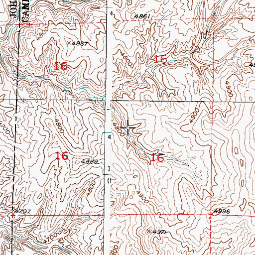 Topographic Map of Kerr-McGee School Lease Mine, WY