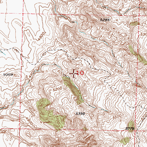 Topographic Map of Lucky Eight Mine, WY