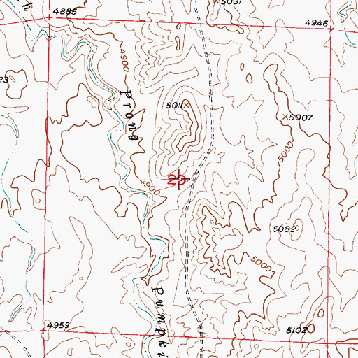 Topographic Map of Quigley and Gall Claims, WY
